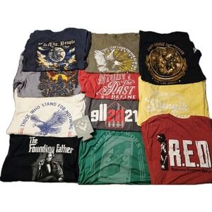 Lot of 11 Nine Line Men's T Shirts XL Short Sleeve America 250th Patriots Club